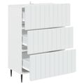 vidaXL Zásuvkový kabinet Biela 66 x 34,5 x 92 cm Kompozitné drevo