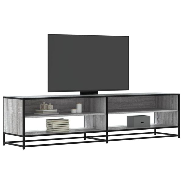 vidaXL TV skrinka sivý dub sonoma 180,5x40x46 cm kompozitné drevo