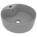 vidaXL Luxusné umývadlo, prepad, matné svetlosivé 36x13 cm, keramika