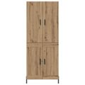 vidaXL Highboard Remeselný dub 69,5 x 34 x 180 cm Kompozitné drevo