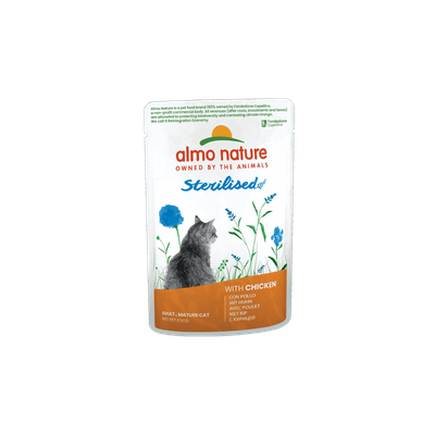 Almo Nature HOLISTIC Sterilized Cat - CHICKEN kapsička pre sterilizované mačky - kuracie mäso, 70g
