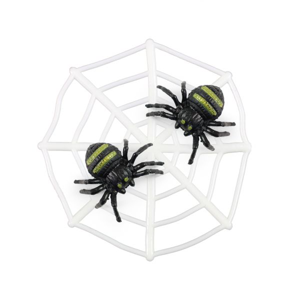 Pavučina s pavúkmi - dekorácie na Halloween