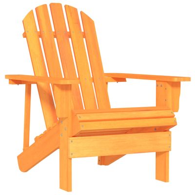 vidaXL Záhradná stolička Adirondack jedľový masív oranžová