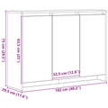 vidaXL Servírovacia skriňa Čierna 102 x 29.5 x 75 cm Kompozitné drevo
