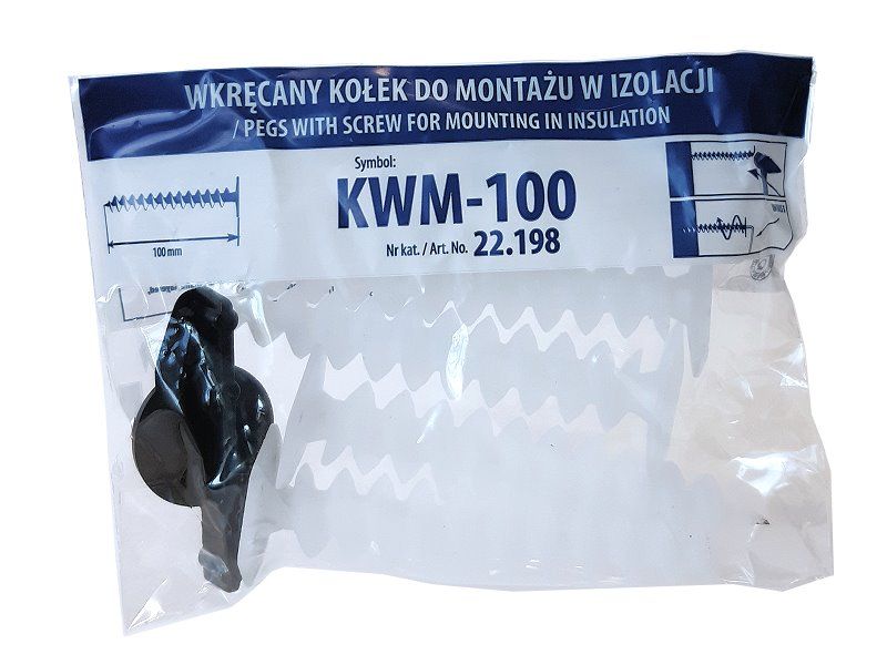 Hmoždinka KWM-100 sada 4 ks + 1x kľúč do polystyrénu 98x18 --CENA BLISTR--