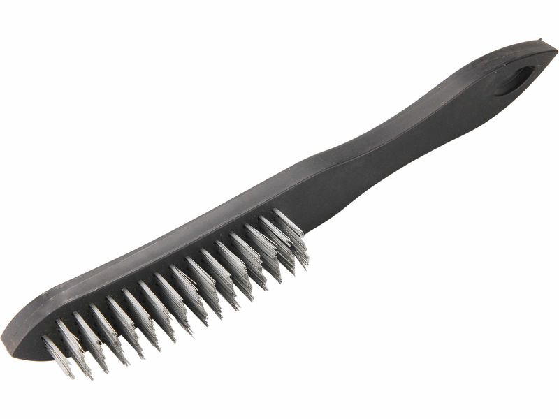 Kartáč ocelový, 4řadý, plast. rukojeť, 290mm, ocel drát S 0,22mm, 4x15řad EXTOL-CRAFT