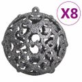 vidaXL 111-dielna sada vianočných ozdôb bielo-sivá polystyrén