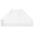 vidaXL Nástenné police 2 ks, lesklé biele 100x9x3 cm