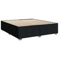 vidaXL LED boxspring posteľ s matracom Čierna 180 x 200 cm Látka