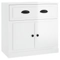 vidaXL Komoda lesklá biela 70x35,5x67,5 cm spracované drevo