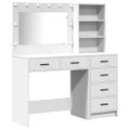 vidaXL Toaletný stolík 2 ks Biela 78.5 x 41 x 135 cm Kompozitné drevo