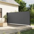 vidaXL Zaťahovacia bočná markíza, antracitová 180x500 cm