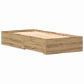 vidaXL Rám postele Remeselný dub 100 x 200 cm Kompozitné drevo