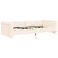 vidaXL Pohovka s matracom a USB krémová látková 90x200 cm