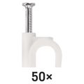 Príchytka káblová 10 mm, biela, balenie 50 ks / EMOS A2826