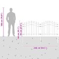 vidaXL Záhradný plot WOERDEN 240 x 140 cm Povrchovo upravená oceľ
