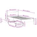 vidaXL Posteľný rám so zásuvkami biely 90x200 cm borovicový masív