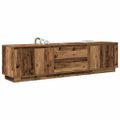 vidaXL TV skrinka s LED svetlami staré drevo 193,5x41x50 cm