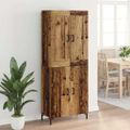 vidaXL Highboard 2 ks Staré drevo 69,5 x 34 x 180 cm Kompozitné drevo