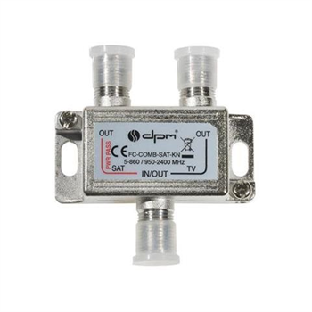 Zlučovač Diplexer DPM TV+SAT, F priechodná 2400MHz Zlučovač Diplexer DPM TV+SAT, F prechodná  2400MHz