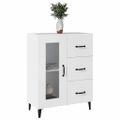 vidaXL Komoda biela 69,5x34x90 cm kompozitné drevo
