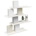 vidaXL Závesná polica 4 ks Biely 60 x 18 x 2,5 cm Oceľ