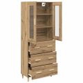 vidaXL Highboard Remeselný dub 69,5 x 34 x 180 cm