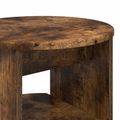 vidaXL Bočná skrinka 2 ks Údený Dub Ø40 x 50 cm Konštruované drevo
