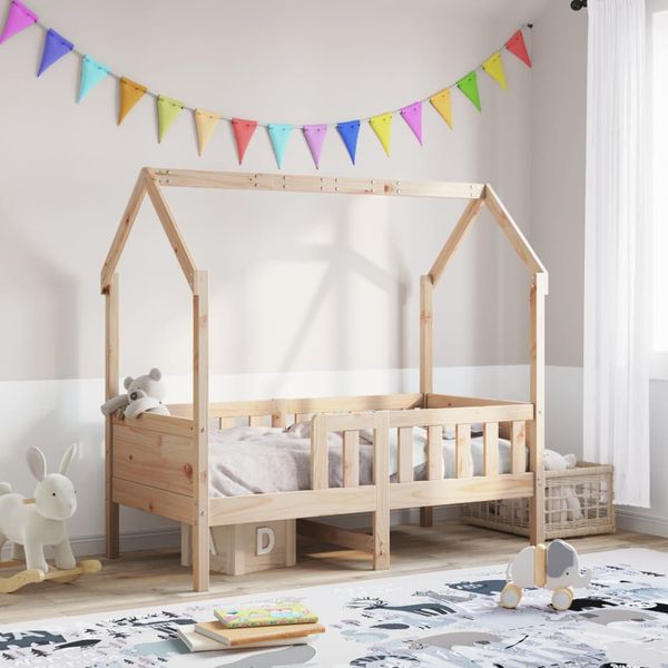 vidaXL Rám detskej postele domček 70x140 cm masívna borovica
