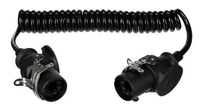 Propojovací spirálový EBS kábel 7pin TRAILER CABLE 14, 24V, 3,5m SIXTOL