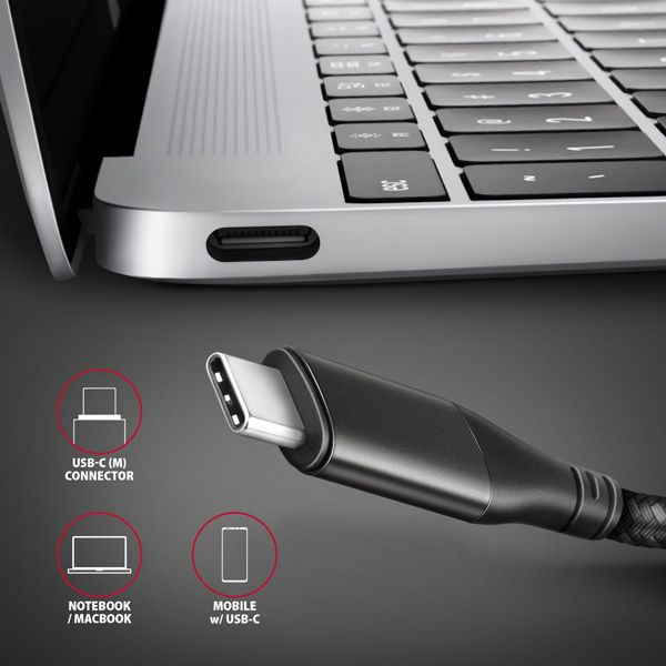 AXAGON RVC-HI2M, USB-C -> HDMI 2.0a redukcia / adaptérov, 4K/60Hz HDR10 Kábel, USB-C (M) na HDMI 2.0a (F), 4K, 60Hz, 0,25m, čierny