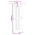 vidaXL Posuvné dvere NARVIK Prírodná a čierna 80 x 210 cm (152,5 cm)