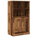 vidaXL Vysoká skrinka staré drevo 60x35,5x103,5 cm kompozitné drevo