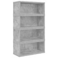 vidaXL Roh na skladovanie CD 4 ks Betónovo sivá 40 x 17 x 17 cm