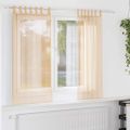 vidaXL Voile Záclony so slučkami 2 ks Piesková 140x140 cm