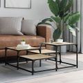 vidaXL Konferenčný stolík dub sonoma 87,5x87,5x40 cm kompozitné drevo