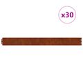 vidaXL Obrubník trávnika 30 ks 20 x 103 cm Poveternostne odolná oceľ