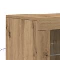 vidaXL LED komoda Hnedá 41 x 37 x 100 cm Kompozitné drevo