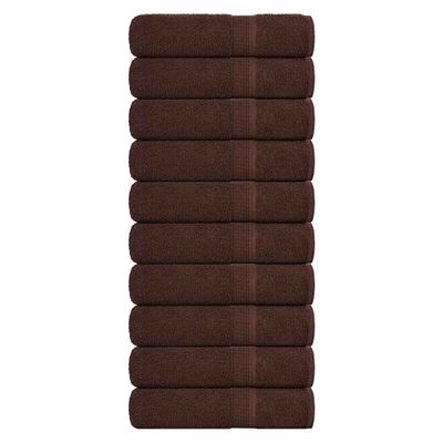 vidaXL Sprchové osušky FROGN 10 ks hnedé 70x140 cm 360 g/m²