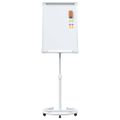 vidaXL Magnetická biela tabuľa Šedý a biely 62 x 62,5 x 197 cm EPS