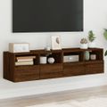 vidaXL TV nástenné skrinky 2 ks hnedý dub 60x30x30cm kompozitné drevo