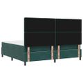 vidaXL Posteľ s pružinovým rámom Tmavozelená 200 x 200 cm Zamat