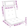 vidaXL Podušky na stoličky s vysokým operadlom 6 ks bledomodré látka