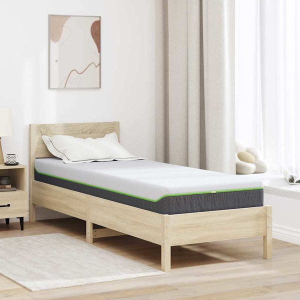 vidaXL Matrac Biela a šedá 70 x 200 cm žakárová tkanina
