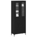 vidaXL Highboard 2 ks Čierny dub 69,5 x 34 x 180 cm Kompozitné drevo