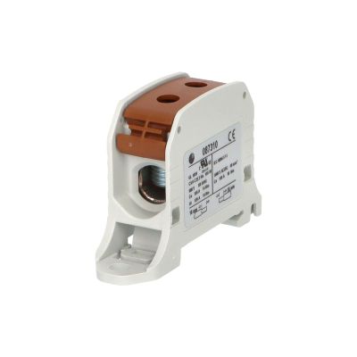Svorka univerzálna RKA 50 L B, 150A, 1pól., AL/CU, hnedá, na DIN/na panel