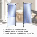 vidaXL Vonkajšia roleta modro-biela 100x270 cm látka a oceľ