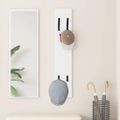vidaXL Vešiak na stenu Nástenná montáž Biela 20 x 1,5 x 100 cm