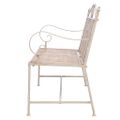 vidaXL Záhradná lavička 115 cm, oceľ, vintage biela