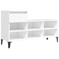 vidaXL Botník biely 102x36x60 cm spracované drevo
